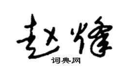 朱锡荣赵烽草书个性签名怎么写