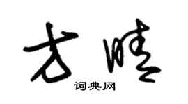 朱锡荣方晴草书个性签名怎么写