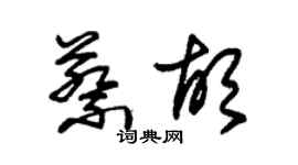 朱锡荣蔡胡草书个性签名怎么写