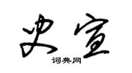 朱锡荣史宣草书个性签名怎么写