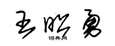 朱锡荣王昭勇草书个性签名怎么写