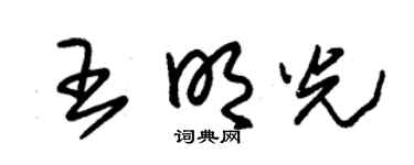 朱锡荣王明光草书个性签名怎么写