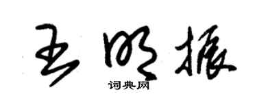 朱锡荣王明振草书个性签名怎么写