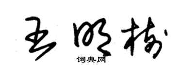 朱锡荣王明树草书个性签名怎么写