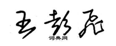 朱锡荣王彭飞草书个性签名怎么写