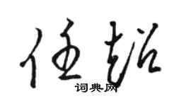 骆恒光任超草书个性签名怎么写