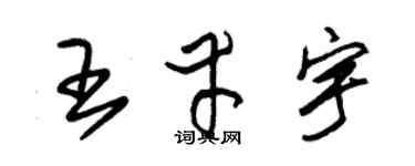 朱锡荣王幸宇草书个性签名怎么写