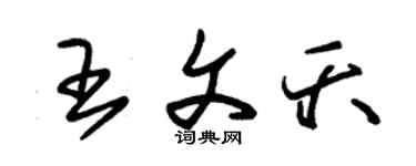 朱锡荣王文夭草书个性签名怎么写