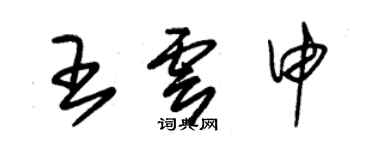 朱锡荣王云申草书个性签名怎么写