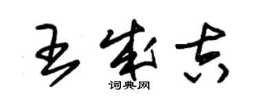 朱锡荣王成吉草书个性签名怎么写