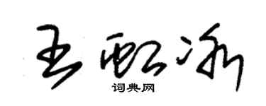 朱锡荣王虹冰草书个性签名怎么写