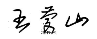 朱锡荣王庆山草书个性签名怎么写