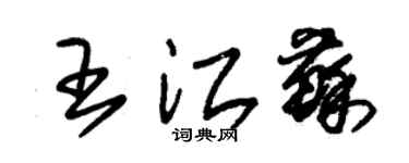 朱锡荣王江苏草书个性签名怎么写