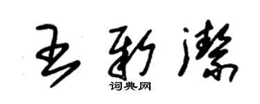 朱锡荣王新洁草书个性签名怎么写