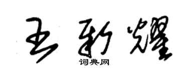 朱锡荣王新耀草书个性签名怎么写