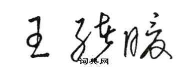 骆恒光王绪暖草书个性签名怎么写
