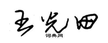 朱锡荣王光田草书个性签名怎么写