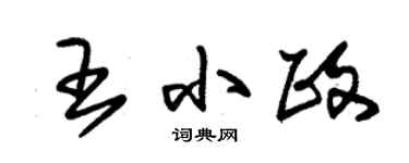 朱锡荣王小政草书个性签名怎么写