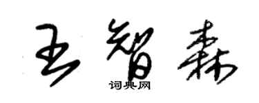 朱锡荣王智森草书个性签名怎么写