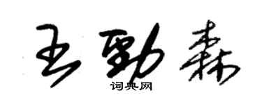 朱锡荣王劲森草书个性签名怎么写