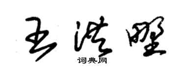 朱锡荣王洪野草书个性签名怎么写