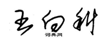 朱锡荣王向科草书个性签名怎么写