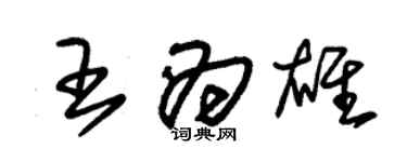 朱锡荣王为雄草书个性签名怎么写