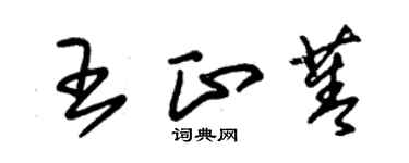 朱锡荣王正菁草书个性签名怎么写