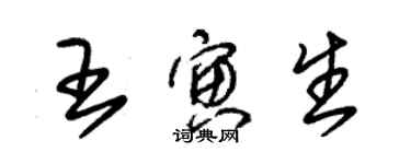 朱锡荣王寅生草书个性签名怎么写