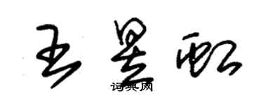 朱锡荣王昱虹草书个性签名怎么写