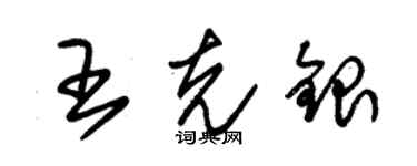 朱锡荣王克银草书个性签名怎么写