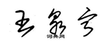 朱锡荣王泉宁草书个性签名怎么写