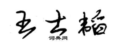 朱锡荣王士韬草书个性签名怎么写