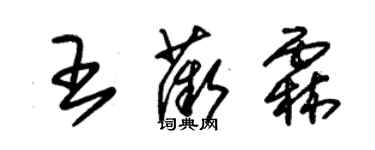 朱锡荣王薇霖草书个性签名怎么写