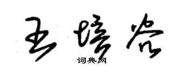 朱锡荣王培谷草书个性签名怎么写