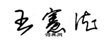 朱锡荣王宪德草书个性签名怎么写