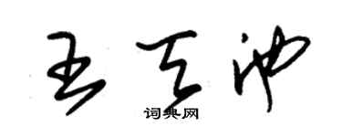 朱锡荣王天池草书个性签名怎么写