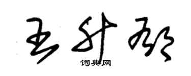 朱锡荣王升郁草书个性签名怎么写