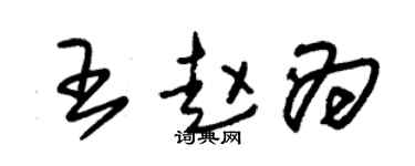 朱锡荣王赵为草书个性签名怎么写