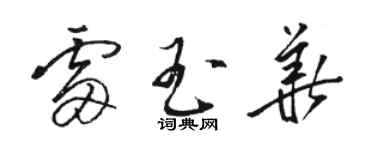骆恒光雷玉华草书个性签名怎么写