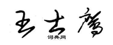 朱锡荣王士鹰草书个性签名怎么写