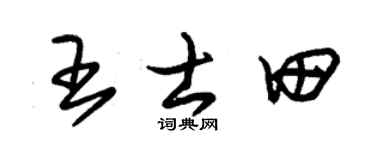 朱锡荣王士田草书个性签名怎么写