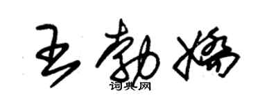 朱锡荣王勃娇草书个性签名怎么写