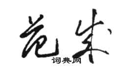 骆恒光范成草书个性签名怎么写