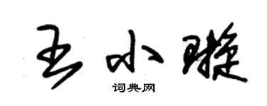 朱锡荣王小璇草书个性签名怎么写