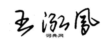 朱锡荣王泓凤草书个性签名怎么写