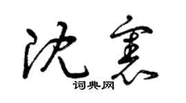 曾庆福沈宪草书个性签名怎么写