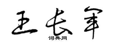曾庆福王长军草书个性签名怎么写