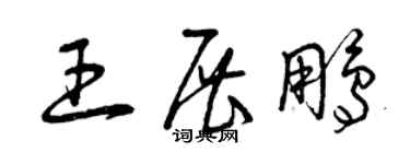 曾庆福王展鹏草书个性签名怎么写