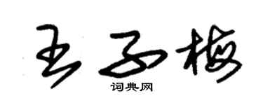 朱锡荣王子梅草书个性签名怎么写